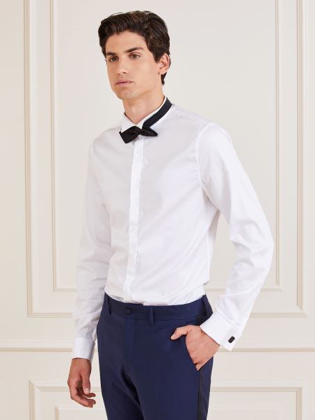 Camasa Marciano Din Bumbac Stretch Guess White