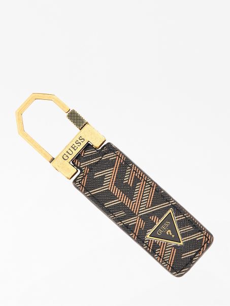 Breloc Negru Cu Logo Guess Ederlo G Cube