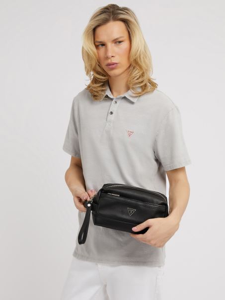 Certosa Saffiano Vanity Case Black Guess