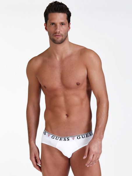 Pachet Multiplu Guess Alb 3 Slip Cu Bandă Cu Logo