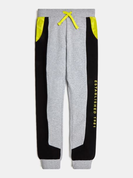 Pantalon Activ Cu Logo Lateral Gri Multi Guess