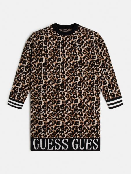 Rochie Pulover Imprimeu Peste Tot Guess Animalier