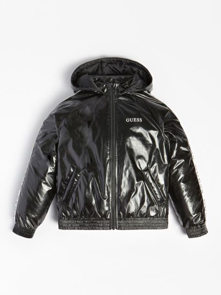 Guess Puf Căptușit Cu Glugă, Negru