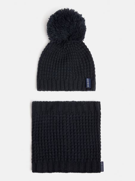 Set De Pălărie și Eșarfă Guess Albastră