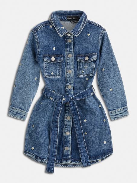 Rochie Guess Albastra Brodata