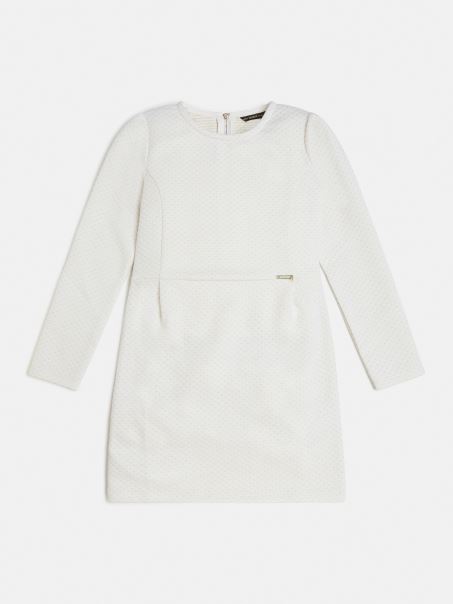 Rochie Guess Din Jacquard Lurex Alb