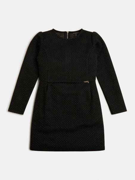 Rochie Lurex Jacquard Guess Neagra