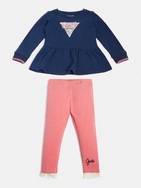 Guess Set De Top și Pantaloni Albaștri