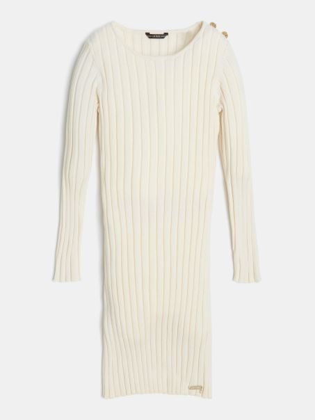 Rochie Pulover Crem Guess Noua Tendinta