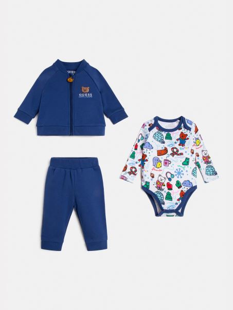 Pantaloni De Corp Hanorac Activ Guess Albastru