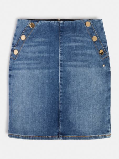 Bici De Denim Guess Albastra