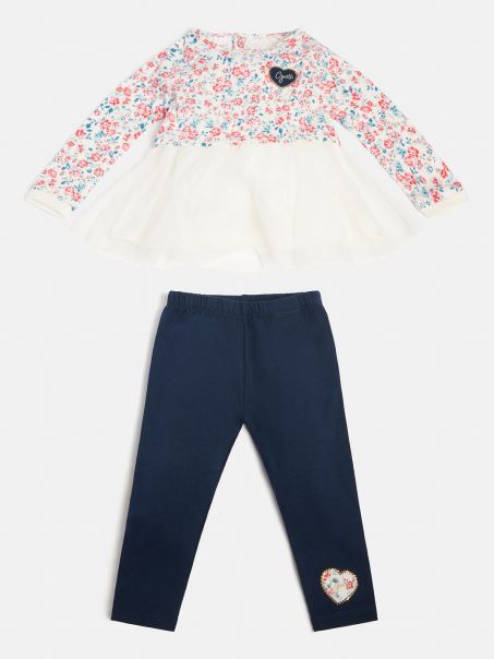 Set De Top și Pantaloni Fantezie Florale Guess