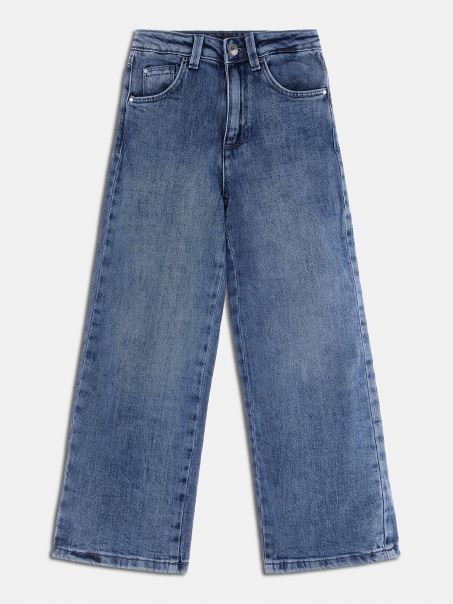 Pantalon Denim Cu Picior Lat Guess Blue