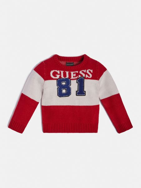 Pulover Cu Logo în Față Guess Red