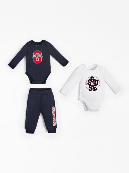 Pachet 2 Set Body și Pantaloni Guess Blue Multi