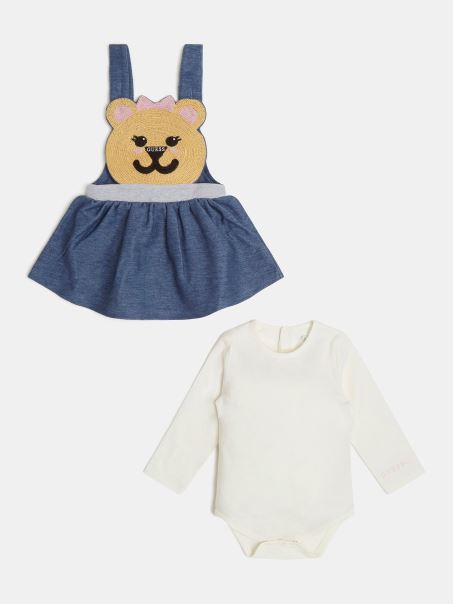 Corp și Fustă Set Alb Ghici