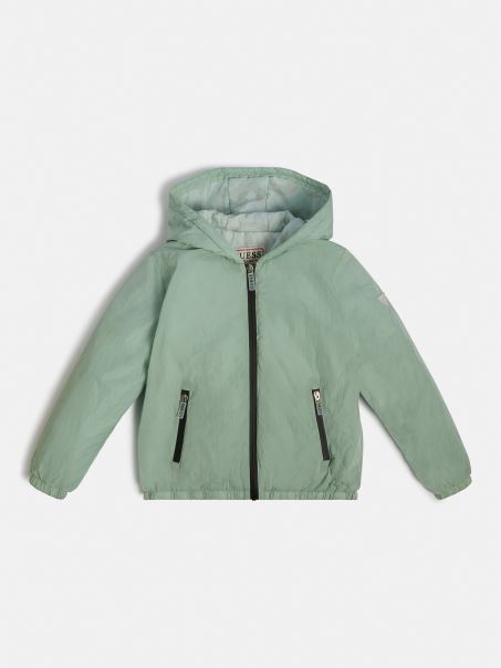 Bandă Cu Logo Puffer Guess Verde Deschis