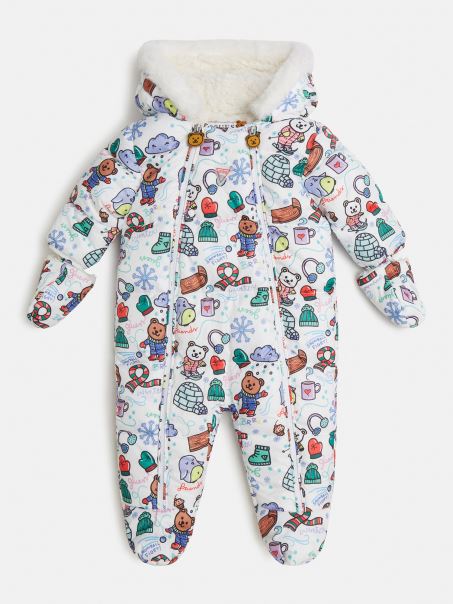 Salopeta Cu Imprimeu Tartan Puffer Guess Model Multicolor