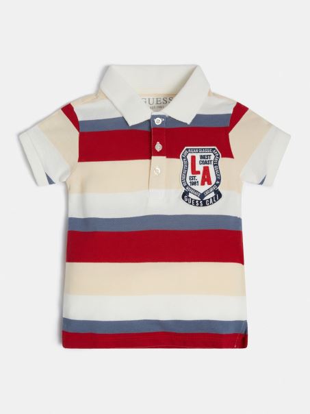 Tricou Polo Cu Dungi Guess Cu Model Multicolor