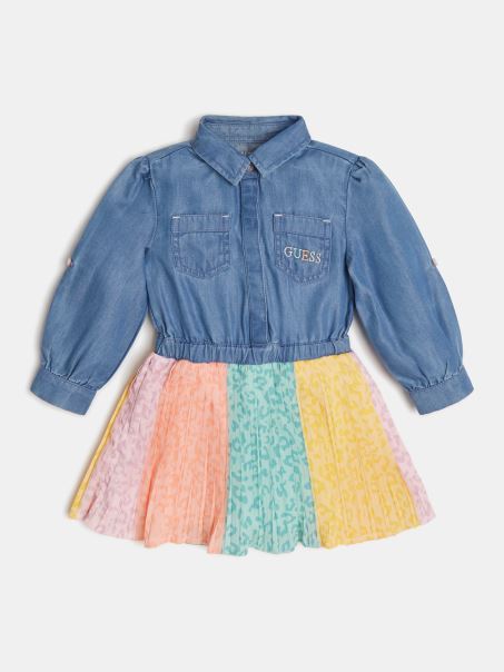 Rochie Albastra Multi Denim Guess