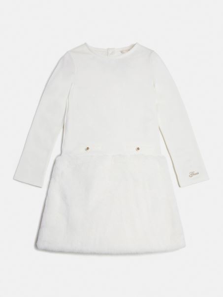 Rochie Blana Artificiala Alb Guess