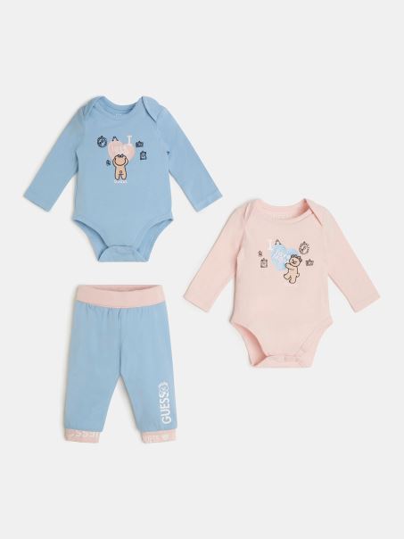 Set De Corp și Pantaloni Guess Pack 2, Multi Roz