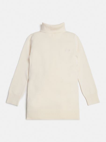 Rochie Crem Cu Gât țestoasă Guess