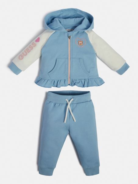 Hanorac Albastru Deschis și Set De Pantaloni Guess