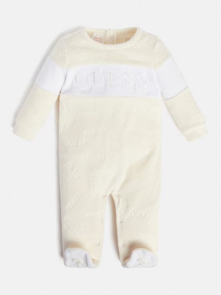 Chenille Alb Peste Tot Logo-ul Salopeta Ghici