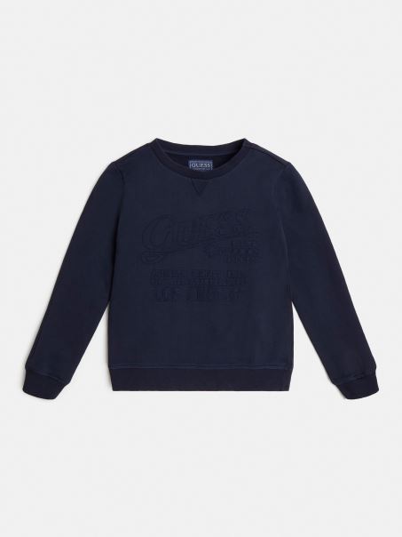 Hanorac Cu Gât Roșu Guess Blue