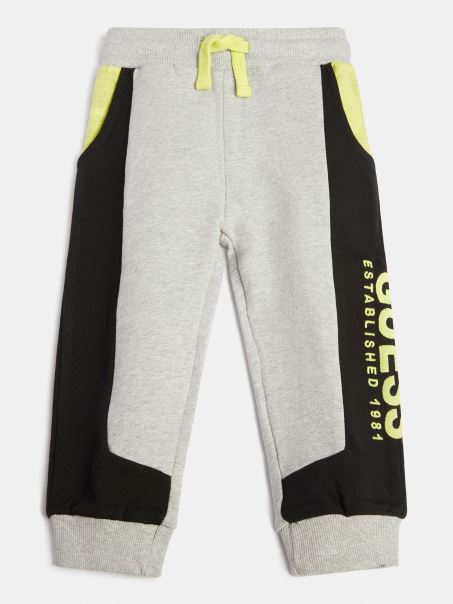 Pantaloni Activi Cu Logo Lateral Guess Gri Multi