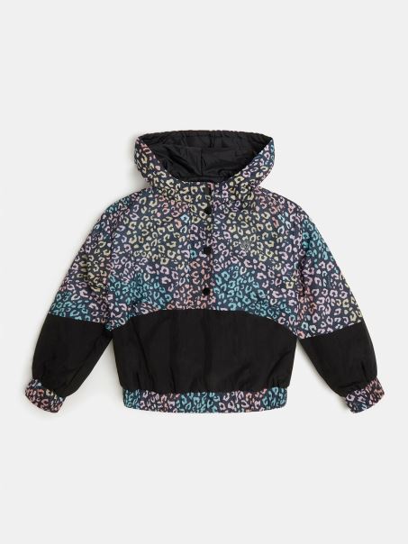 Guess Jacket Negru Cu Imprimeu Multiplu