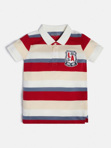 Tricou Polo Cu Dungi Model Multicolor Guess