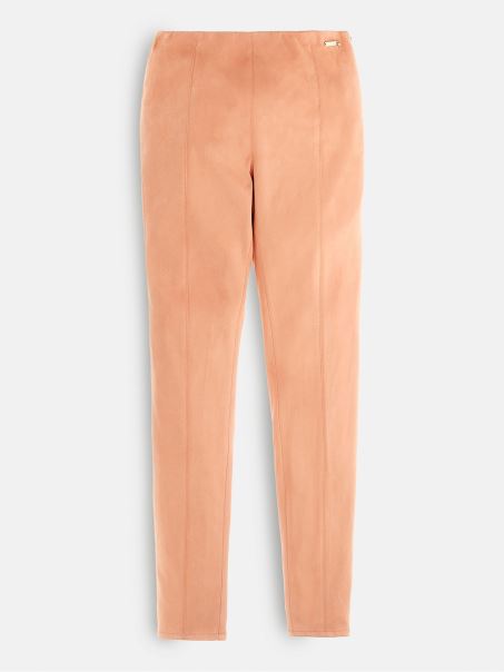 Guess Jambiere Din Piele Imitație Portocalie