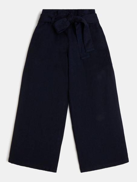 Pantaloni Guess Albastru Din Denim Evazat