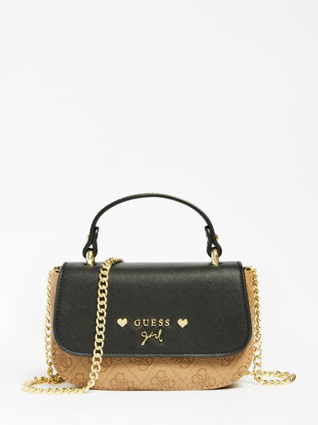 Geantă Neagră Micole 4g ​​​​logo Guess