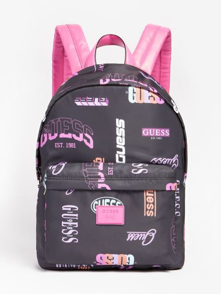 Rucsac Cu Imprimeu Peste Tot Guess Multi Roz