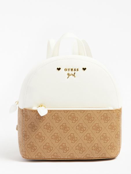 Rucsac Alb Cu Logo 4g Guess