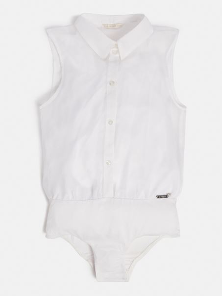 Guess Cămașă Din șifon Albă