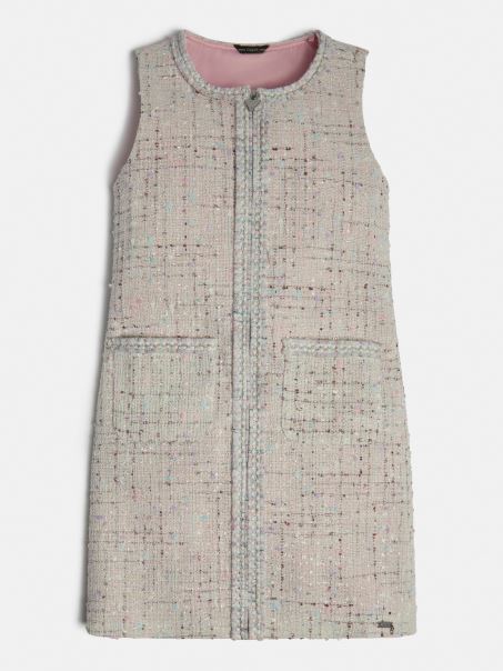 Rochie Din Tweed Gri Multi Guess