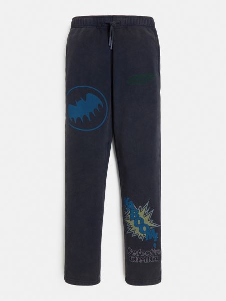 Pantaloni Negri Cu Imprimeu Batman Guess