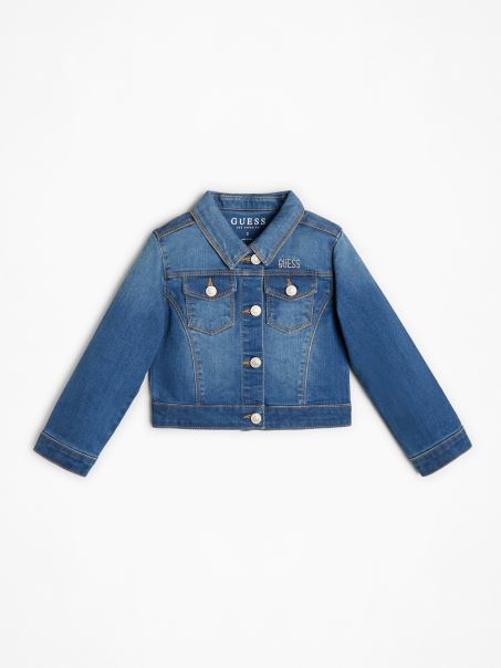 Jacheta Denim Guess Albastru Deschis