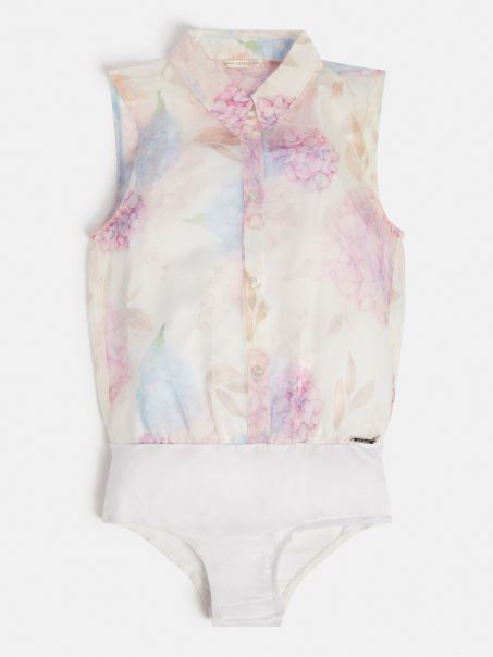 Corp Cămașă Cu Imprimeu Peste Tot Guess Multi Roz