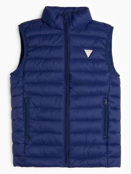 Geacă Căptușită Fără Mâneci Albastru Guess