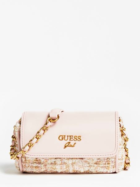 Geanta Crossbody Danila Tweed Roz Guess