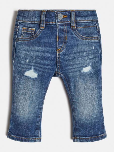 Pantalon Denim Slim Fit Albastru Guess