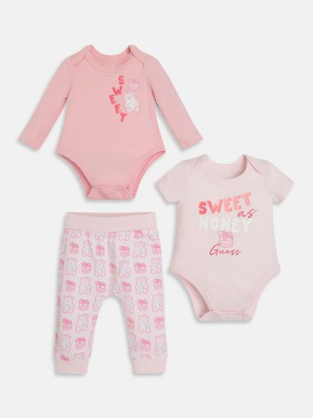 Guess Pack 2 Set Body și Pantaloni Roz