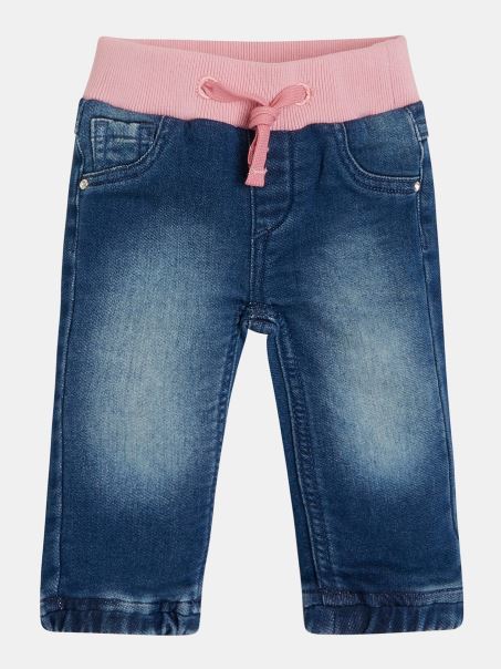 Pantaloni Din Denim Cu Potrivire Normală, Albastru Guess
