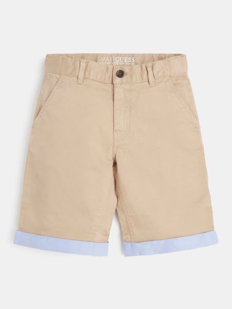 Buzunare Chino Bej Scurt Guess