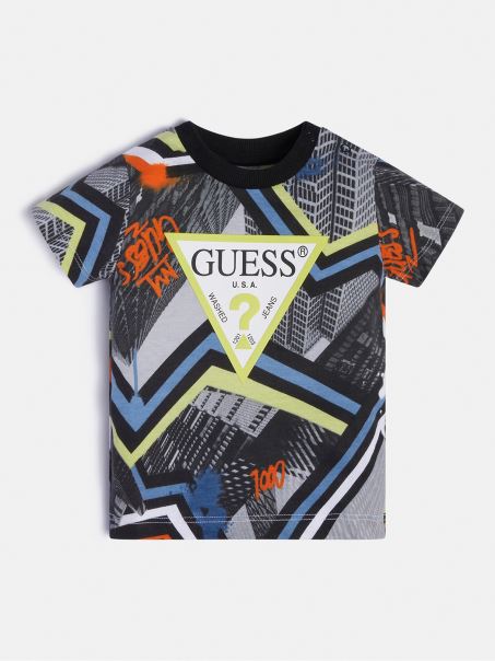 Tricou Cu Imprimeu Peste Tot Guess Gri Multi